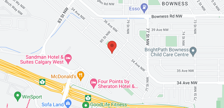map of 8008 33 Avenue NW